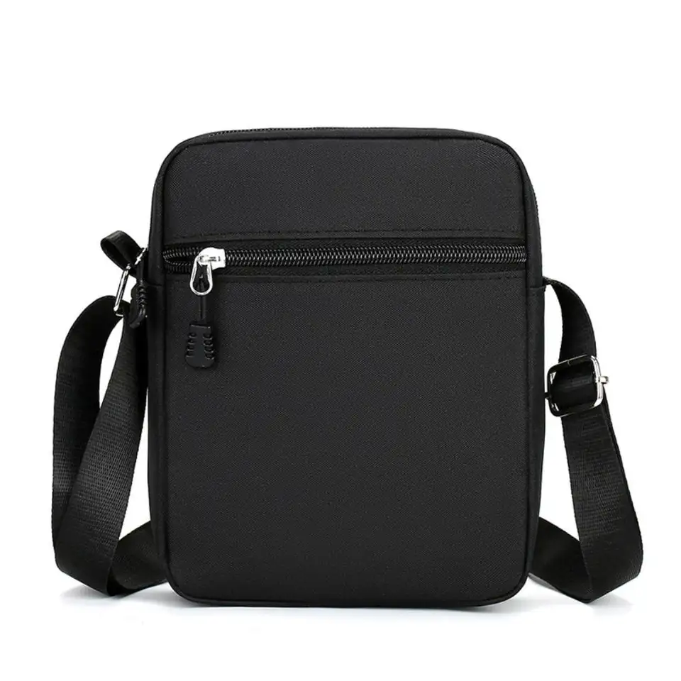 Oxford Shoulder Bag Durable Mini Black Mobile Phone Bag Waist Pack Men - 2