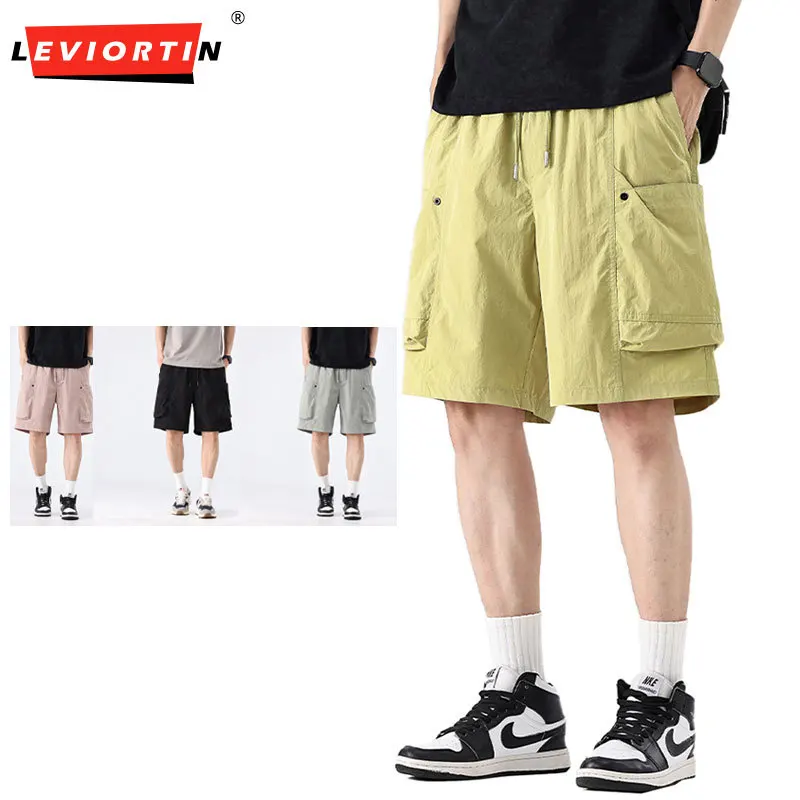 

Lightweight Quick Dry 5 Inch Cargo Shorts for Men American Street Style Loose Straight Casual Summer Shorts with Multi Pockets