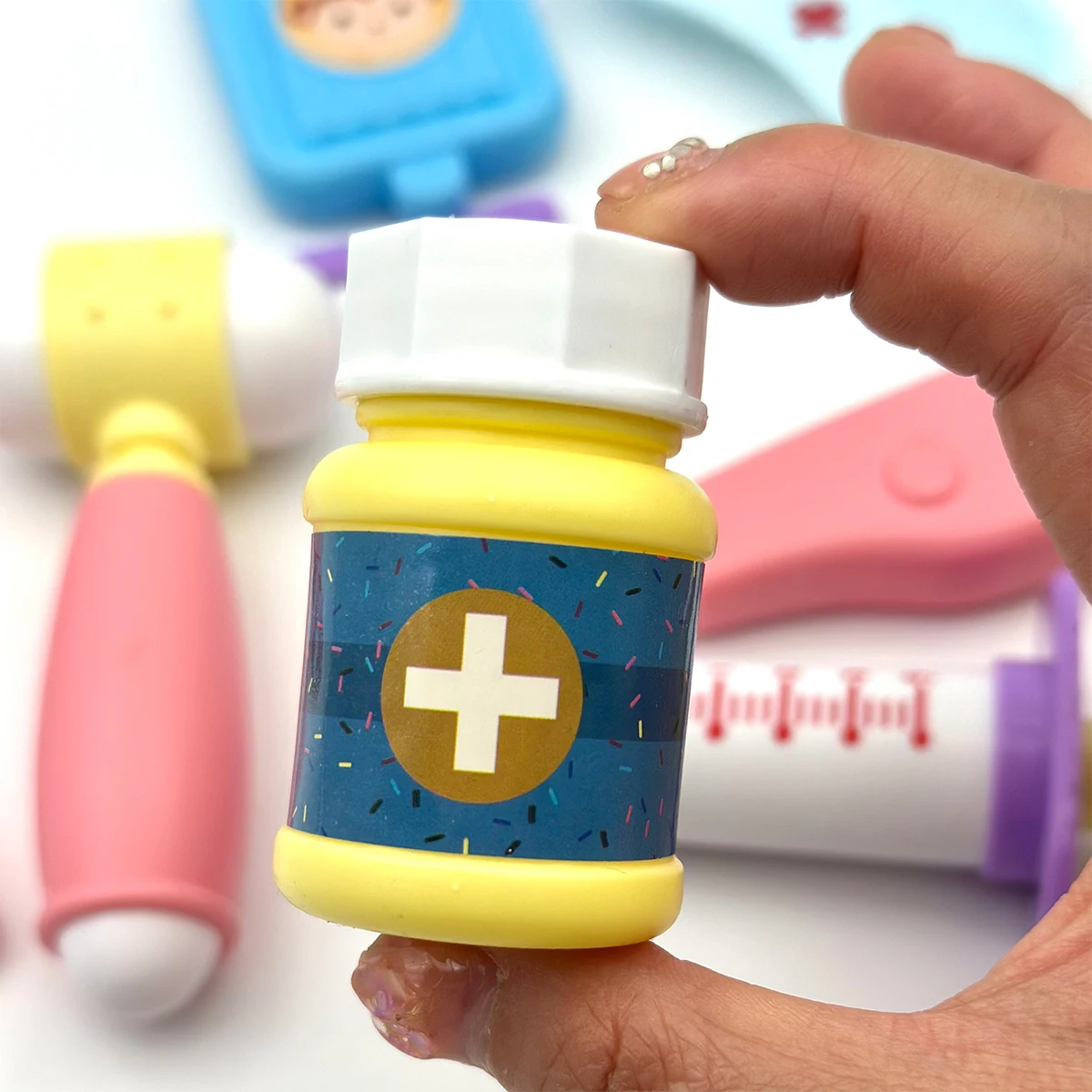 عشوائي 11 قطعة الأطفال تعلم لعب الأدوار التعليمية مجموعة البلاستيك للأطفال التظاهر اللعب لعبة طبيب المنزل