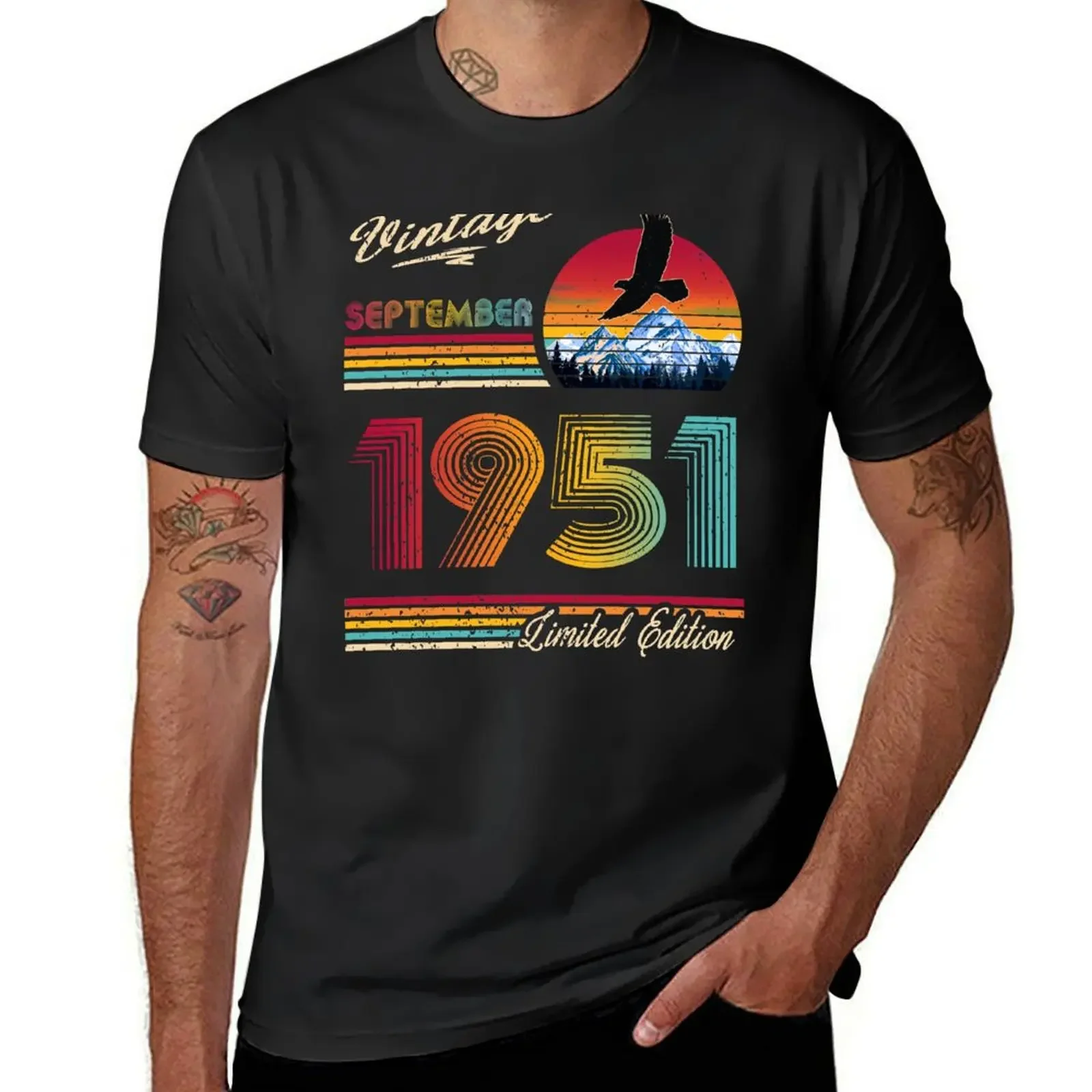 September 1951 Birthday T-Shirt hippie clothes street wear vintage clothes t shirts for men cotton