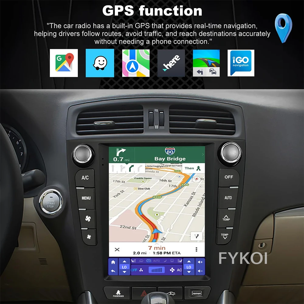 256GB For Lexus IS250 IS300 IS200 IS220 IS350 2004-2012 Car Multimedia Player Android 15 Radio 7862 2Din Wireless Apple Carplay