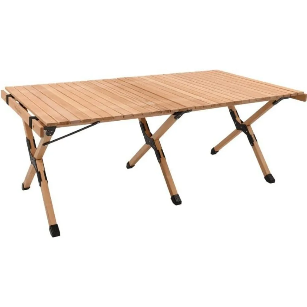 

Trade Best Low Picnic Table Portable, Folding Beach with A Carry Bag, Solid Wood Roll Up BBQ for Outdoor, Camp, Traveling, Garde
