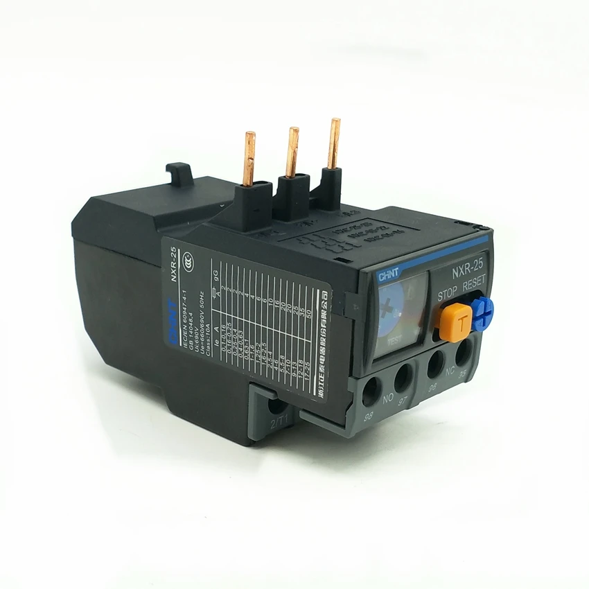 CHINT Relay NXR-25 0.1~0.16 0.4-0.63 1.25-2 2.5-4 4-6 7-10  9-13 17-25A Thermal Overload Relay for Chint NXC series AC Contactor