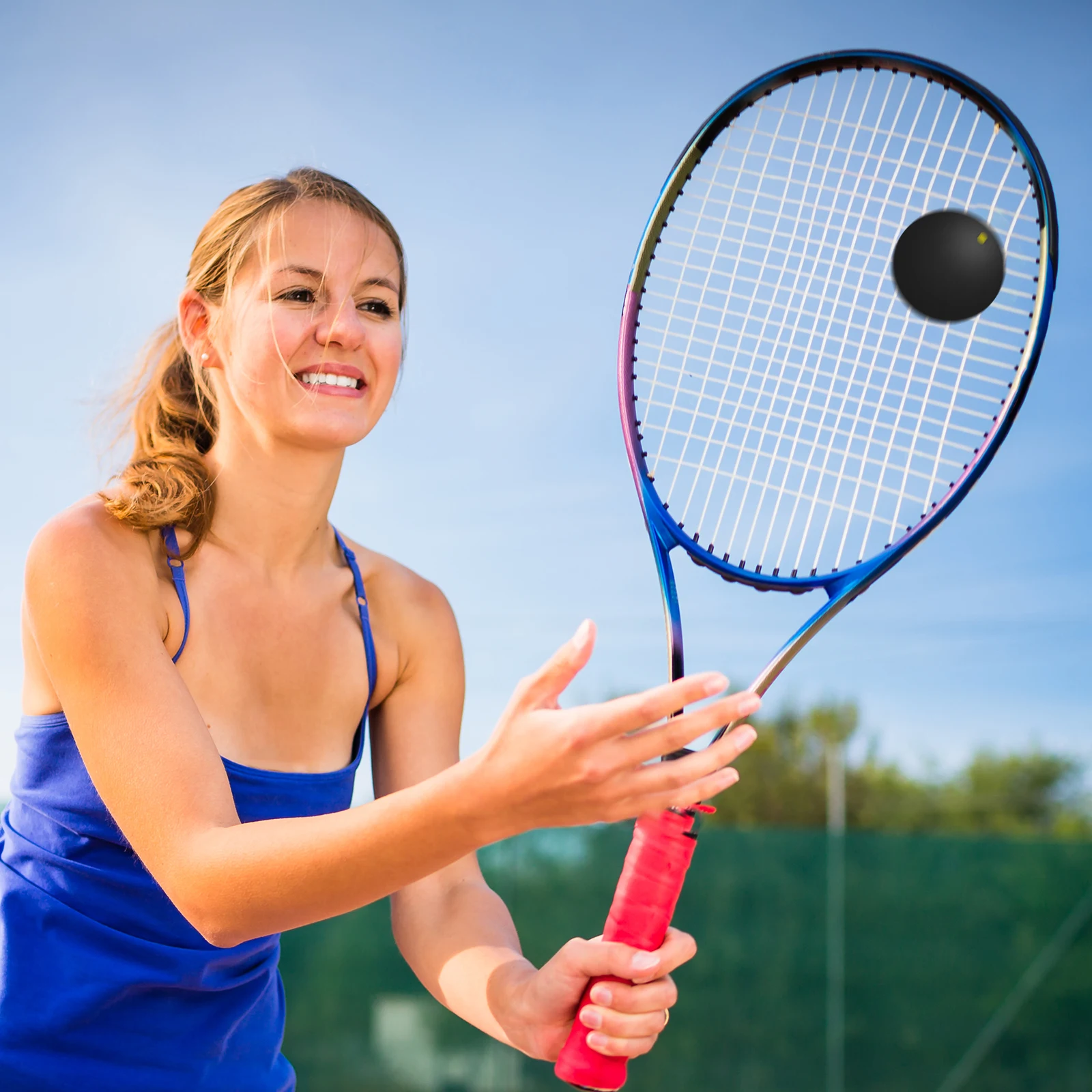 4 قطع من كرات الاسكواش للتدريب على المطاط، معدات رياضية للمبتدئين في الأماكن المغلقة والخارجية #5