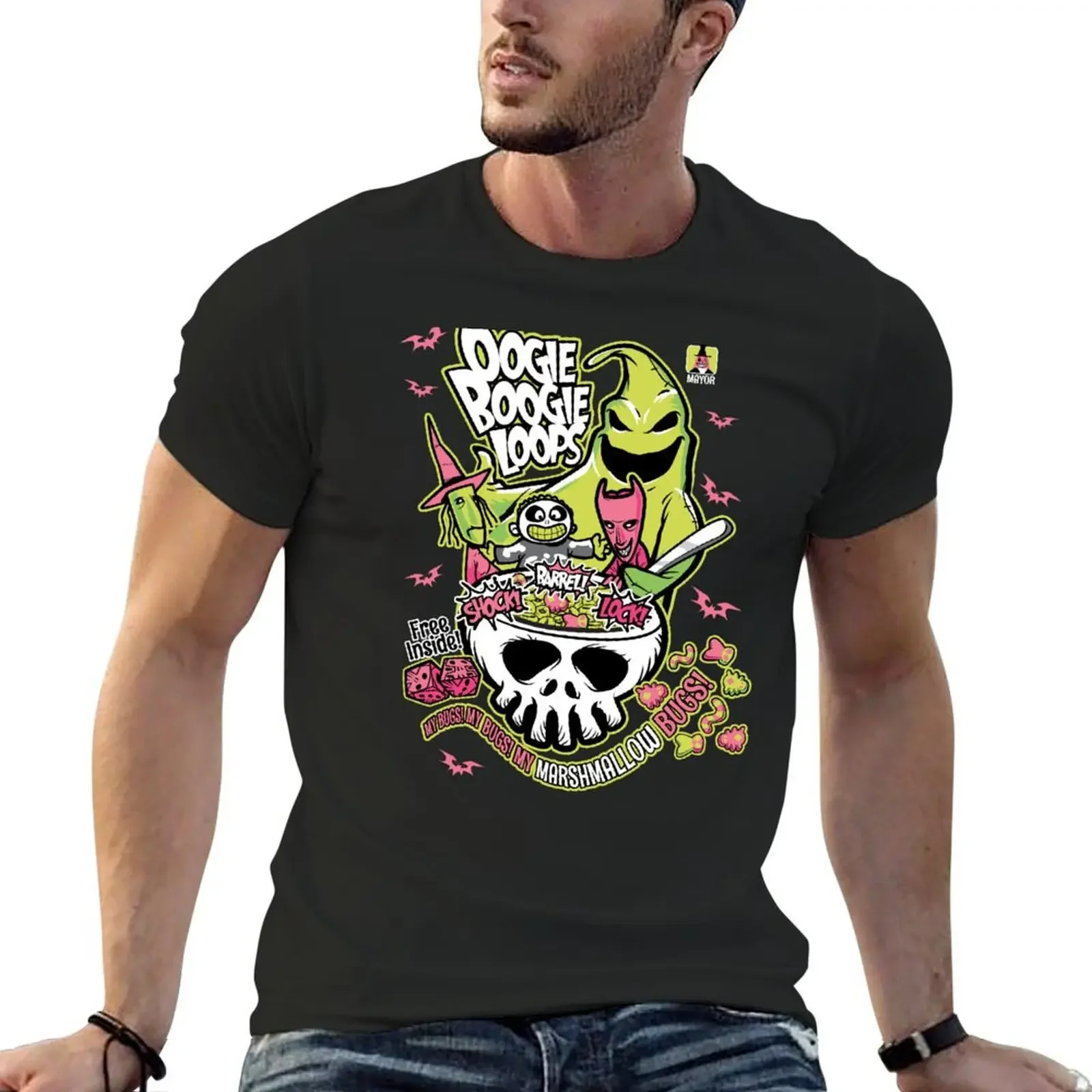 Oogie Boogie Loops T-Shirt quick-drying oversizeds vintage plus sizes t shirts for men pack