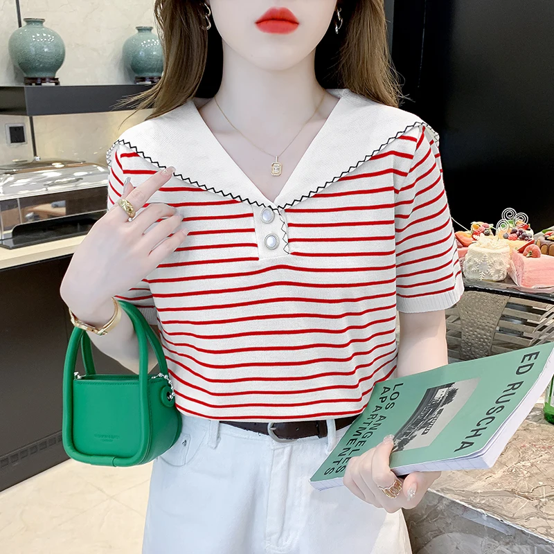 2023 spring summer new fashion casual woman t-shirt lady beautiful nice women Tops female Cheap wholesale dropshipping py5236