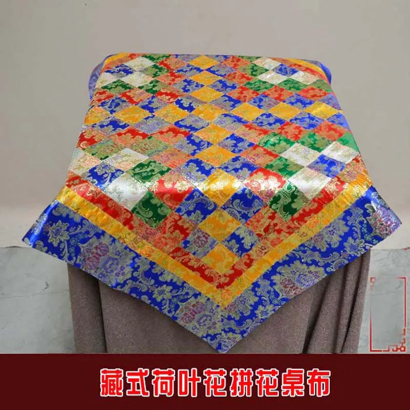 

Wholesale Buddhist supply Nepal family home Buddhism Temple Auspicious Embroidery Buddha statue Altar cover Table cloth M