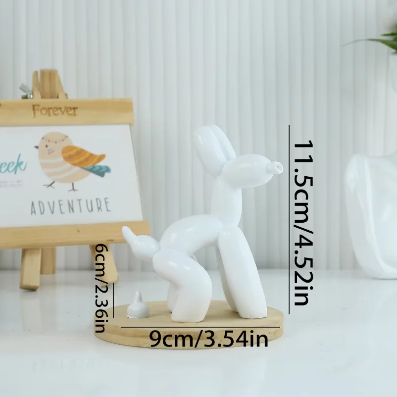 Resin balloon poop dog sculpture decoration Creative living room bedroom wine cabinet cartoon animal simple modern decorative so - view 6