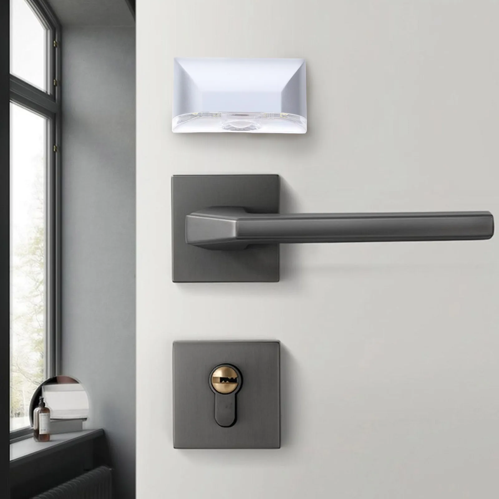 

1pc Human Led Night Lamp For Door Lock Keyhole Infrared Pir Sensor Light Auto On Off 5S Delay Low Power Consumption