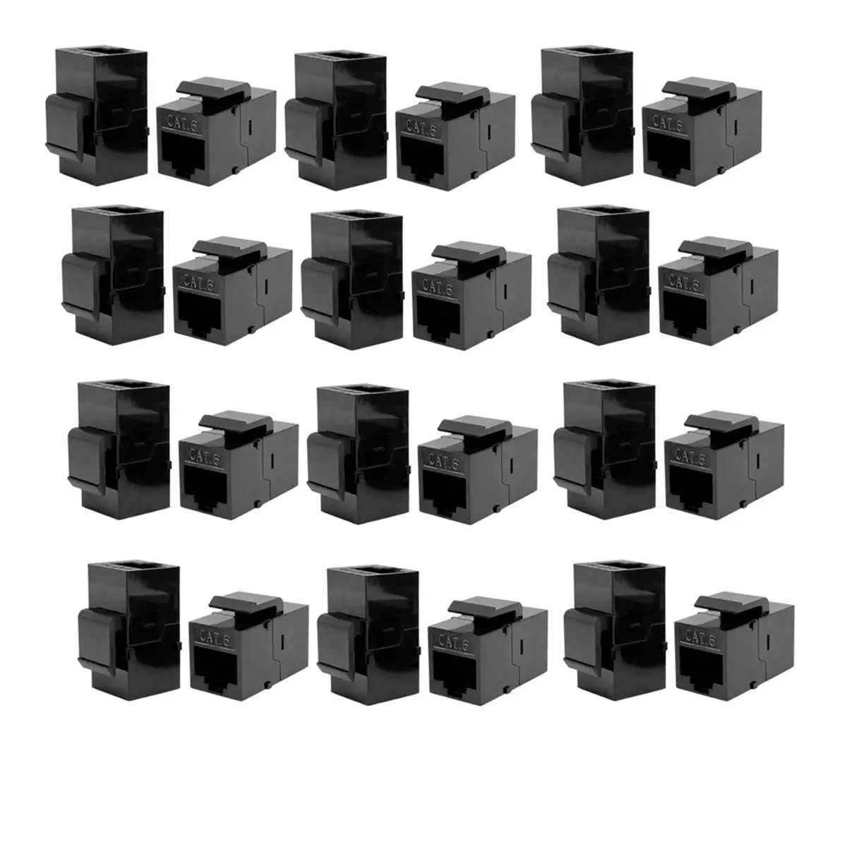 24Pcs Cat6 RJ45 Adapter Insert Inline Coupler CAT6 Network Straight-Through Connector for RJ45 CAT6 Coupler