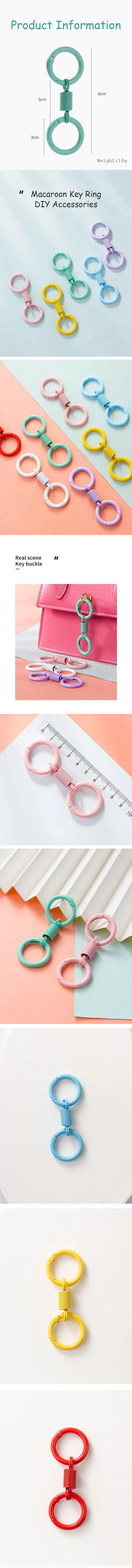 Kawaii Makronen-Schlüsselanhänger für Mädchen, Niedlicher Schlüsselring, Kinder-Schmuck, Bonbonfarbene Accessoires, Taschenanhänger, Geschenk für Beste Freundinnen – Detail 1