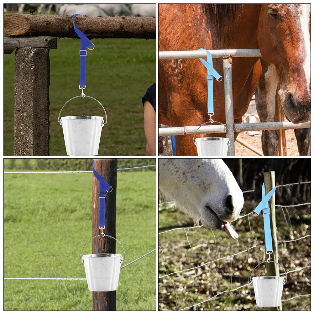 3 قطع من شماعات حزام دلو الحصان، نايلون قوي قابل للتعديل للاستخدام المزرعة المستقرة، دلو معلق للاستخدام الداخلي والخارجي #1
