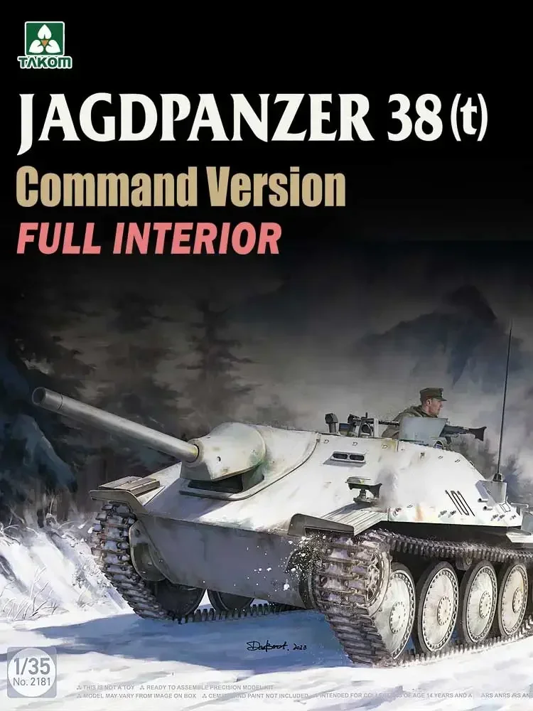 TAKOM Assembled Model Kit 2181 Jagdpanzer 38 (t) Command Version full interior 1/35