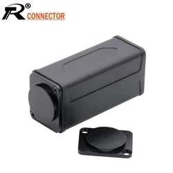 10sets/lot AC Power Device Coupler Case Plastic Housing Shell for Power Connector XLR 6.35mm Extender DIY Casing with 2 Caps