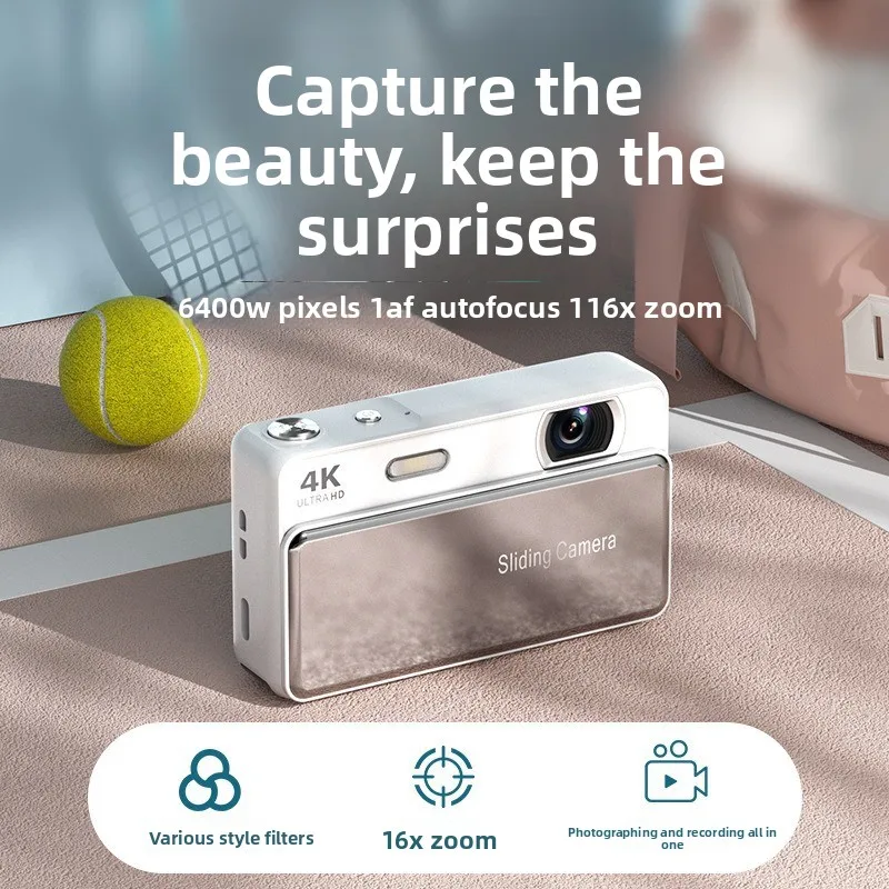 New M15 slide digital camera CCD campus camera photo and video all-in-one student souvenir camera gift view 3