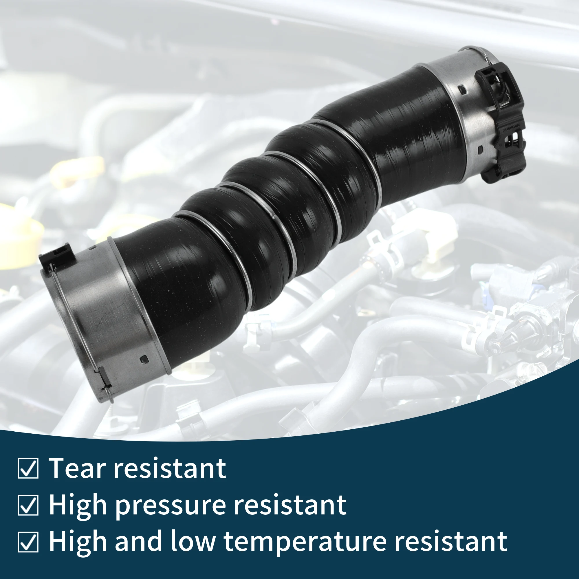 Motoforti المبرد خرطوم سخان خرطوم رقم 13267226 لأوبل ميريفا B 1.7 CDTI 10-17 سيليكون الشاحن التربيني الأنابيب الأسود 1 قطعة