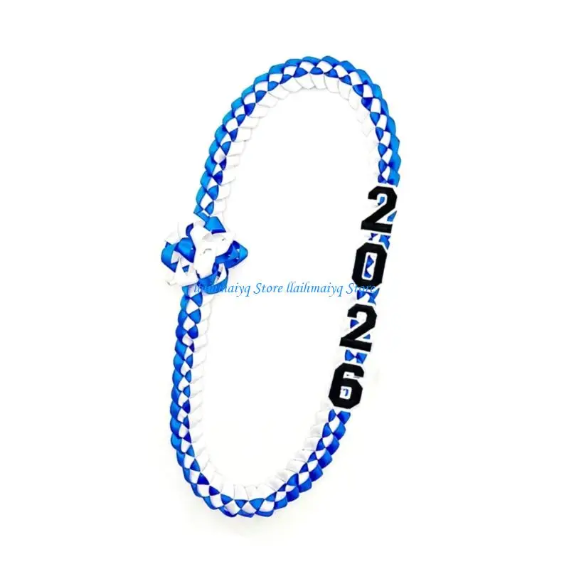 573B Class of 2024 Memorial Jewelry 6 Color Options Woven Fabric Collar Academic Achievement Necklace for Senior Week