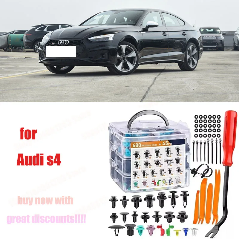 

For Audi s5 BMW VW Porsche Lexus Car Plastic Retainer Clips Kit 680+45pcs Auto Fender Push Pin Car Fastener Clip Mixed Set