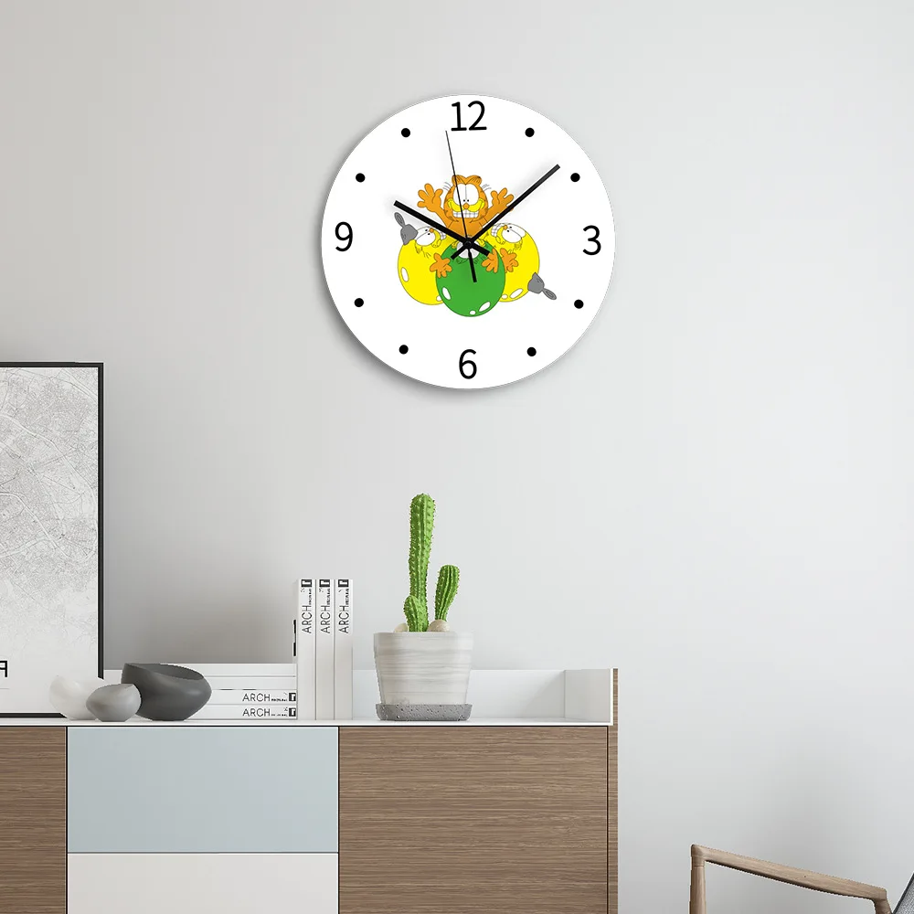 Hot Selling Naughty Garfield Wall Clock Living Room Bedroom Creative Home Silent Clock Decoration Unique