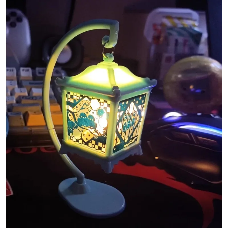 

Оригинальная милая фигурка Gashapon: аниме-фонарь, миниатюрная сцена, ночник в виде животного, кавайная игрушка-капсула, кукла-декор, модель