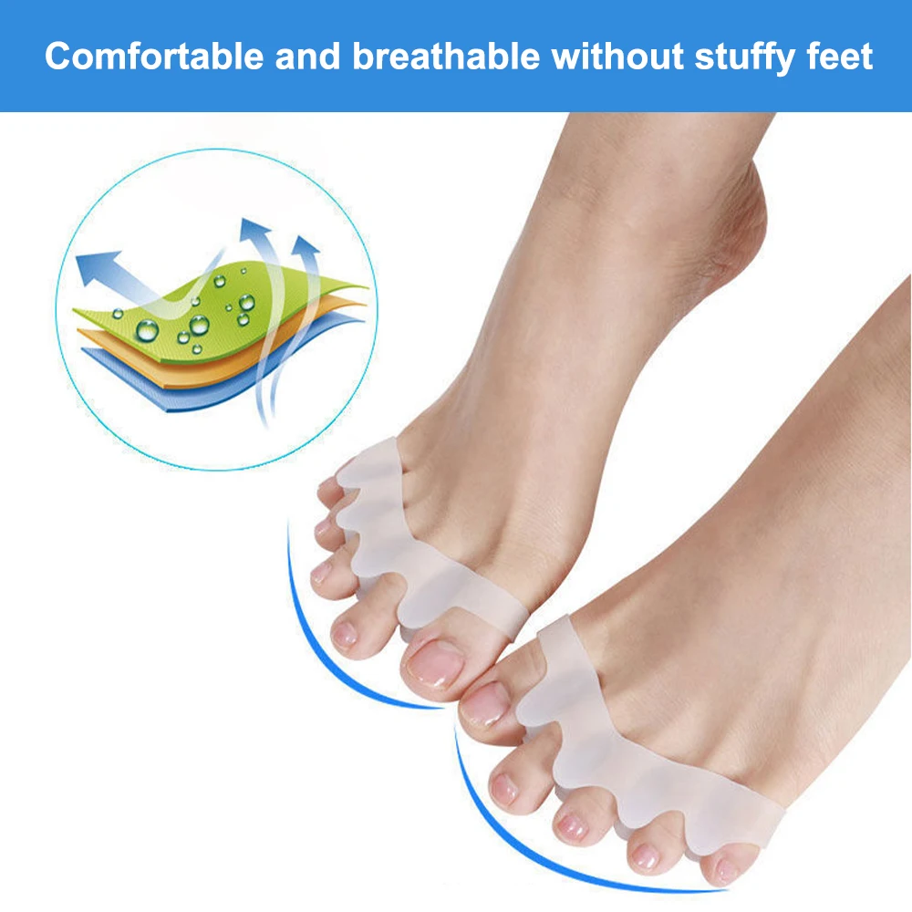 Silicone Gel Thumb Corrector Bunion Foot Toe Hallux Valgus Protector Separator Finger Straightener Adjuster Foot Care Tools