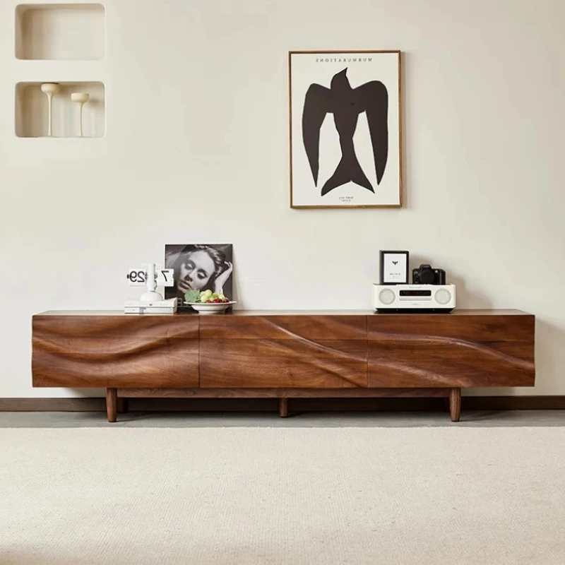 تخزين حامل تلفاز من الخشب الصلب أدراج غرفة المعيشة الحد الأدنى الطابق حامل تلفاز عرض العالمي Meuble دي أثاث التلفزيون المنزل