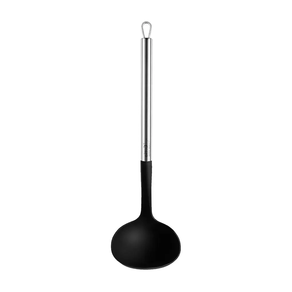 Soup Spoon Heat-resistant Soup Scope Non-slip Handle Hanging Hole Kitchen Tool for Home Restaurant