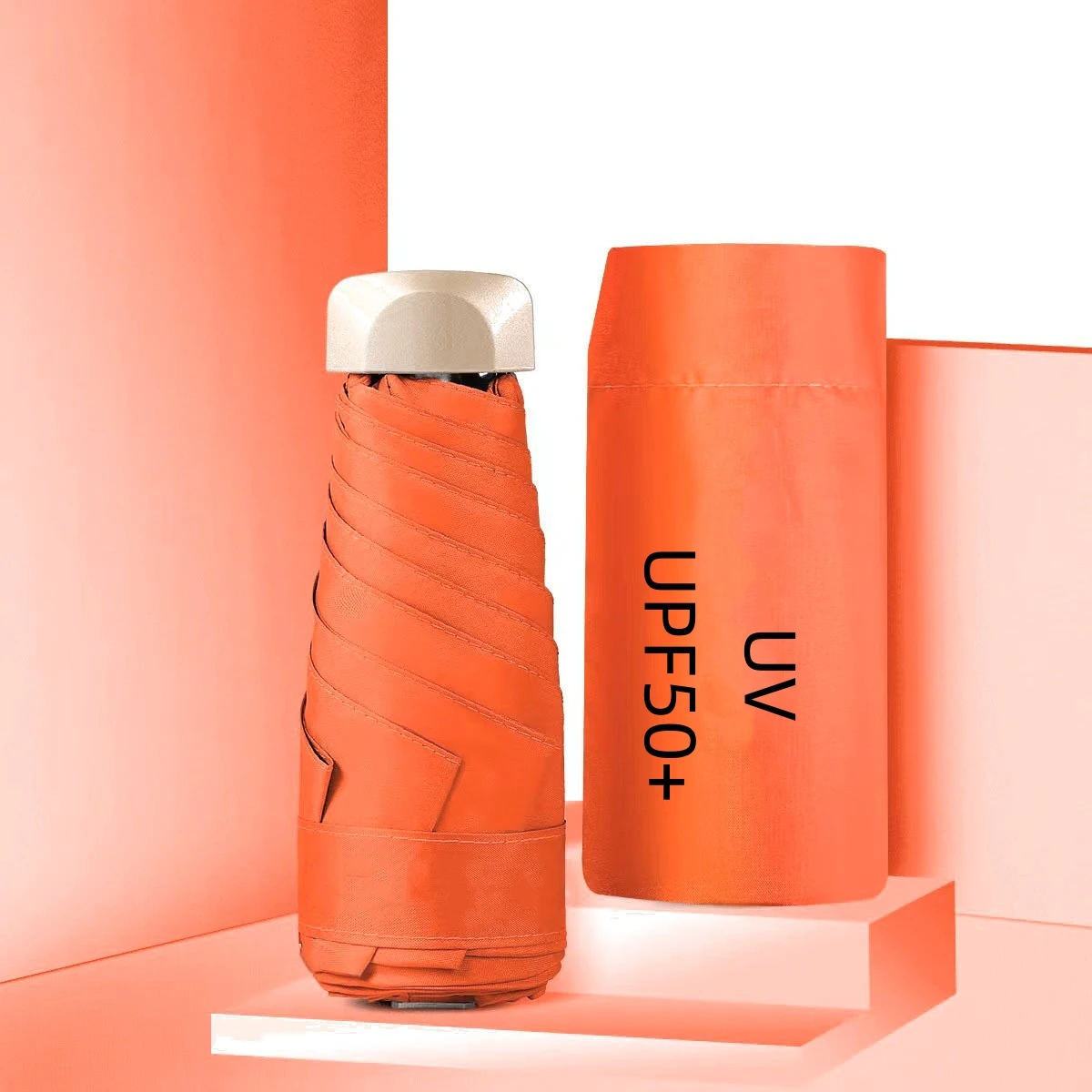80% Rabatt auf Mini-UV-Regenschirm kleine Tasche Reise Regen Sonnenschirm Vinyl faltbaren Sonnenschutz Regenschirm upf50 tragbare Kapsel Regenschirme