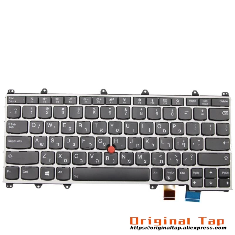 HB Hebrew IL Israel Backlit Keyboard for Lenovo Thinkpad X380 Yoga 370 01EN441 01AV730 01HW669 01HX114