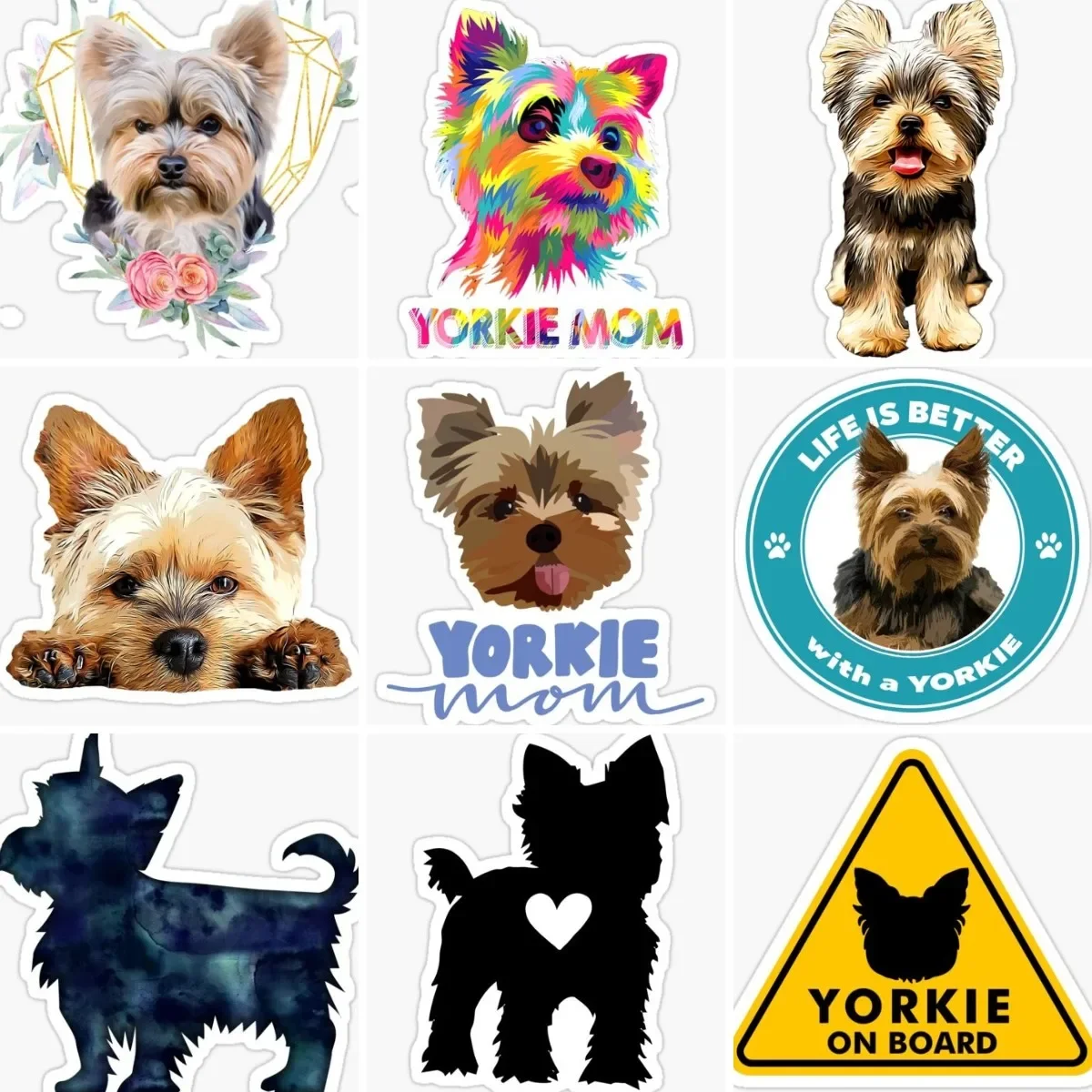 

Yorkshire Dog Pets Cute Creative Sticker Motorcycle Vinyl Camper Van Bicycle Windows Wall Laptop Car Room Door Truck Table Decal