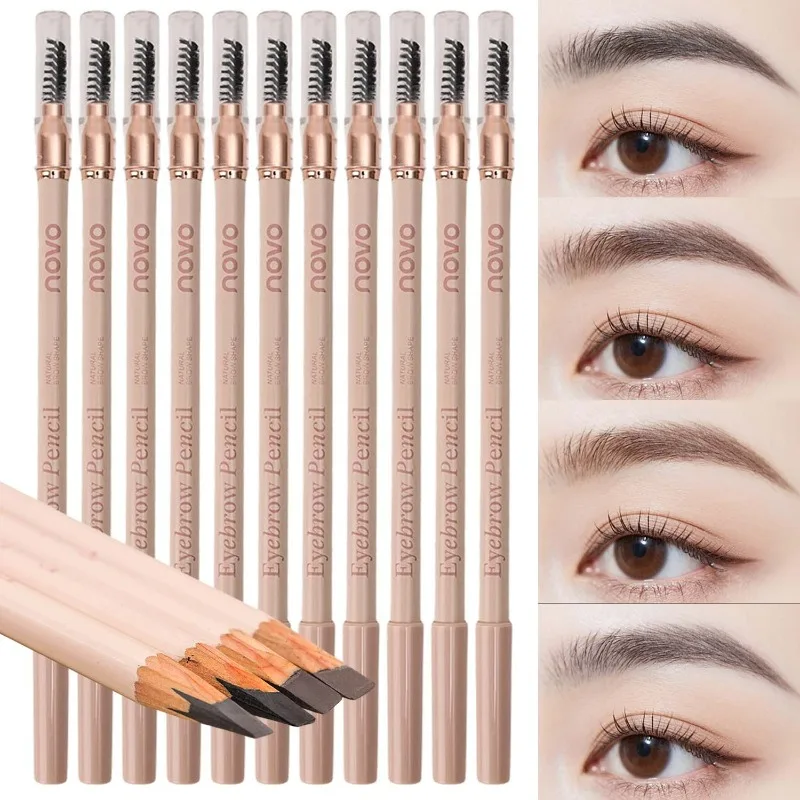 Natuurlijke Matte Wenkbrauw Pen Professionele Wilde Wenkbrauw Makeup Tools Waterdichte Blijvende Wenkbrauw Enhancers Double-Ended Cosmetica