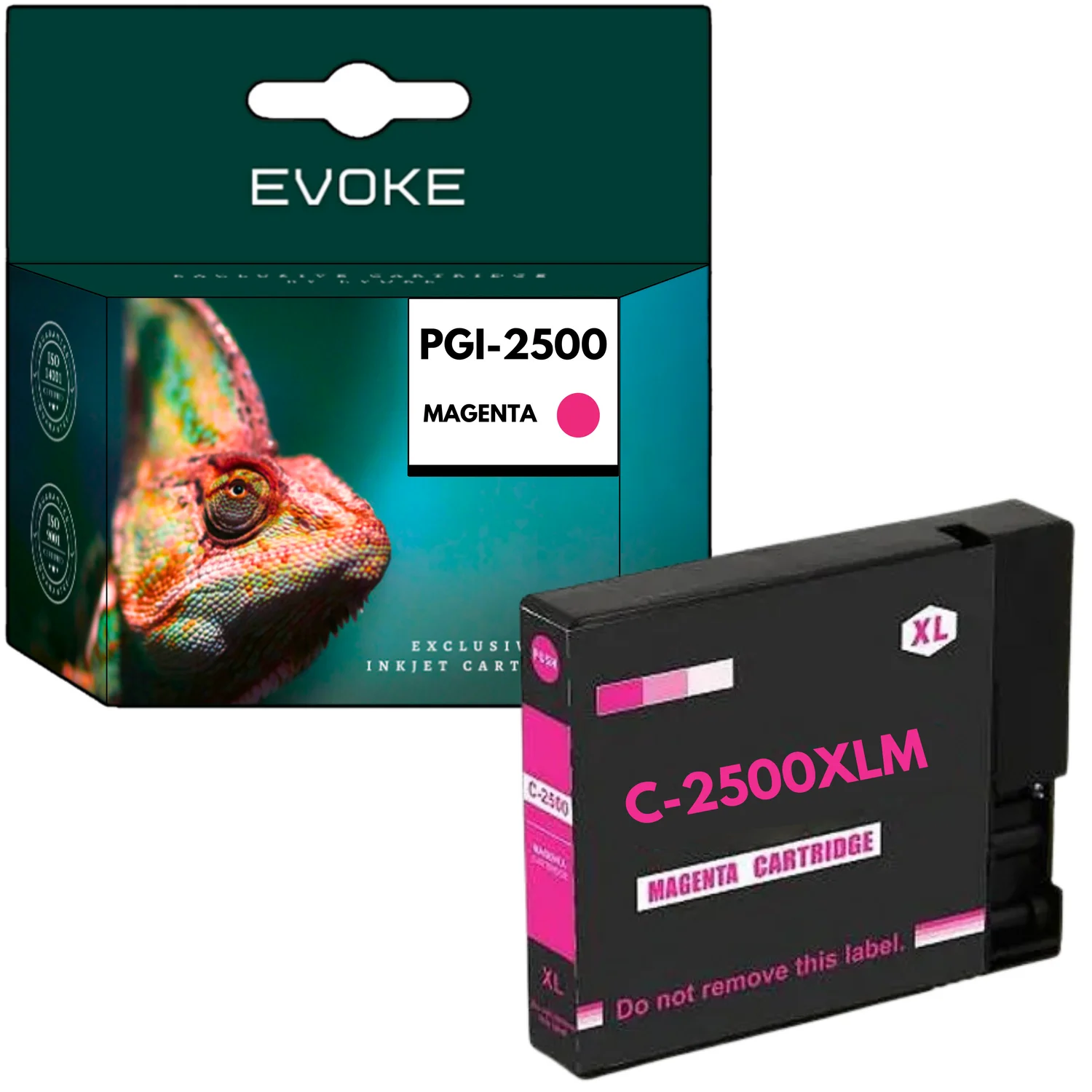 Evoke Compatibele Inkt voor Canon Pgi-2500 Pgi2500 9266B001 Magenta 23 ml 1500 Pagina's Maxify Mb5050 5150 5155 5350 5450 5455; Ib4050 Ib4150