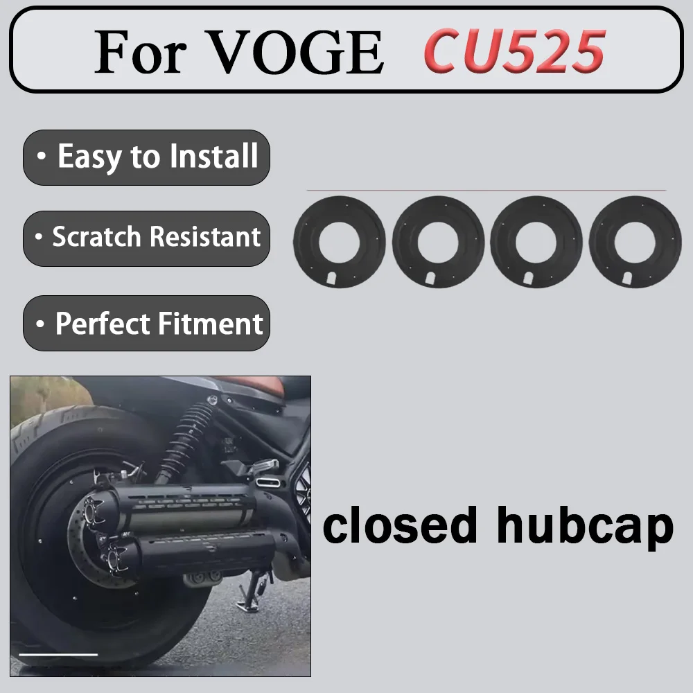 For VOGE CU525 modified closed wheel hub cover front and rear tire rims metal decorative cover accessories