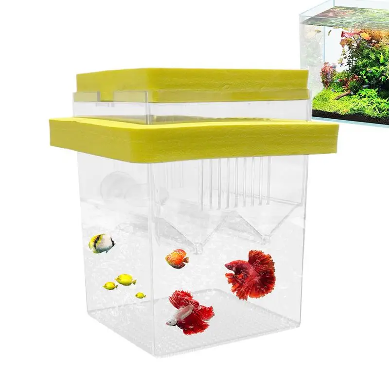 Aquarium Fish breeding Box Durable Fish tank guppy breeding isolation box Clear Hatching Incubator Box For Aquarium