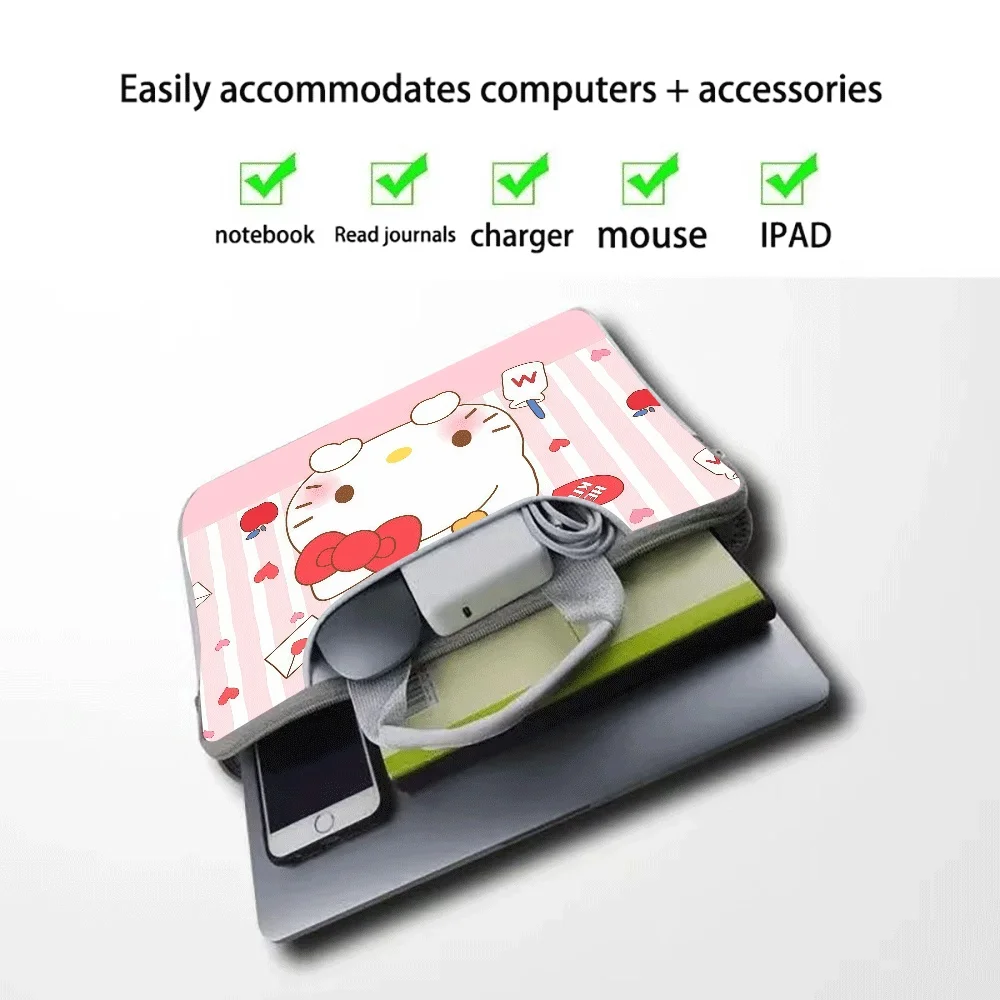 

Stylish Hello Kitty Laptop Bag 12 13.3 14 14.6 15 16 Inch Waterproof PU Laptop Case for HP Dell Asus Acer Laptop Holiday Gift