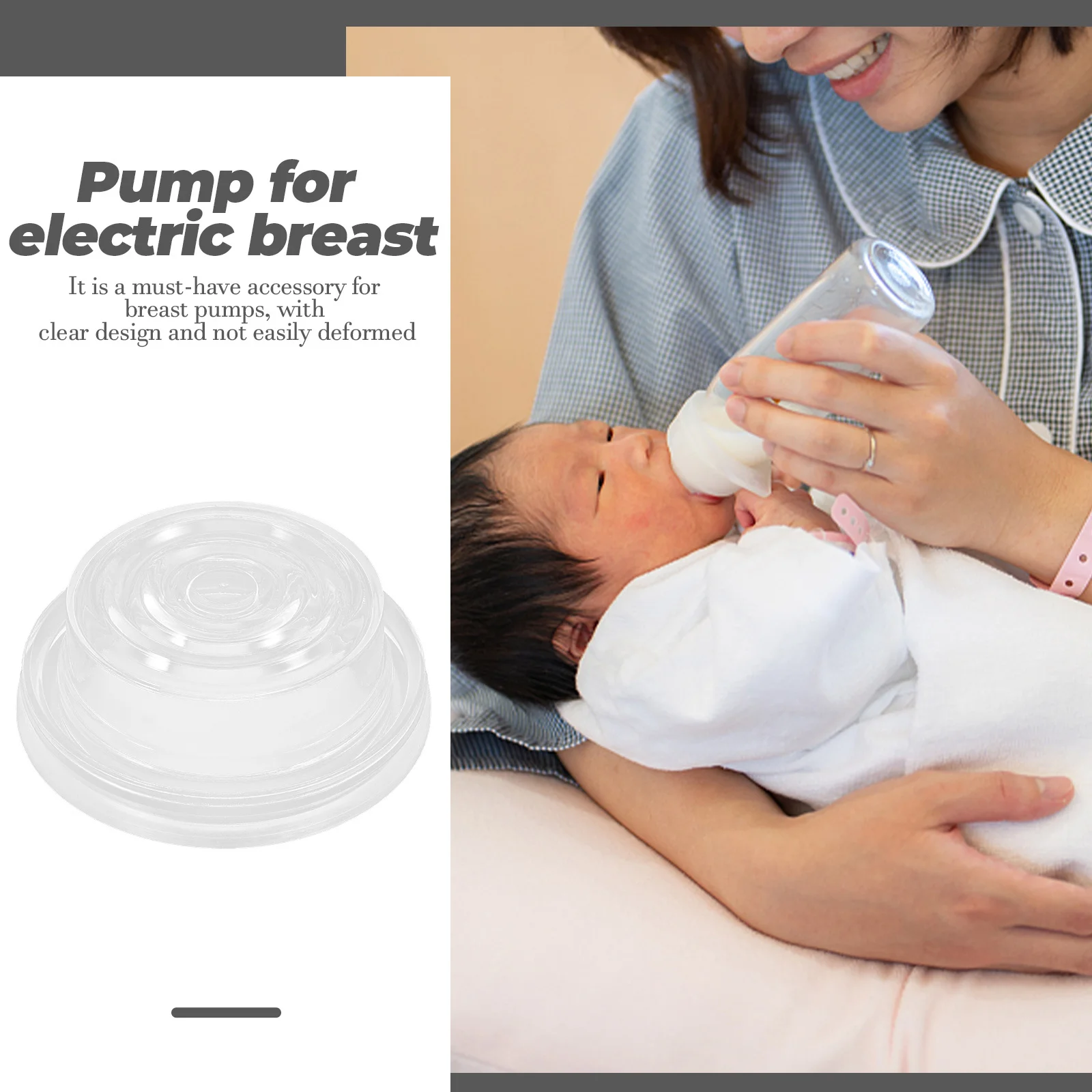 

4pcs Silicone Breast Accessories Electric Breast Pump Cups For New Mothers Clear Durable Lightweight Breastfeeding Supplies