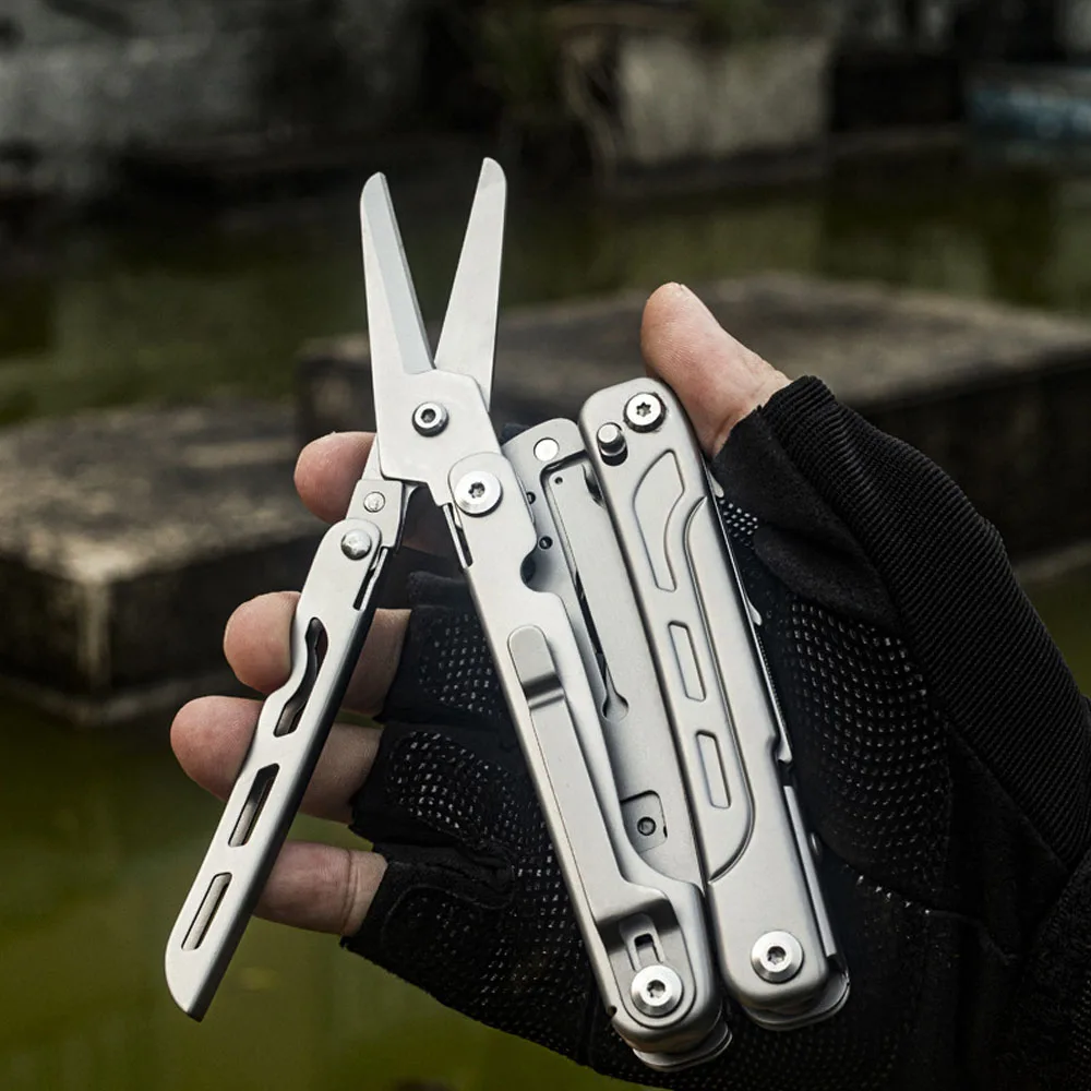 Imagem -02 - Caressolove Outdoor Multitool Faca Dobrável Alicador Multifuncional Cortadores de Tesoura Edc Survival Gear Gadgets Faça Você Mesmo Multi Ferramentas