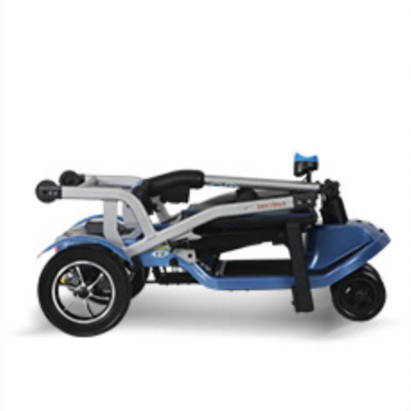 Lightweight Foldable Four-Wheel Electric Scooters for Elderly Power-Assisted Boarding Airplanes Walker Rollator