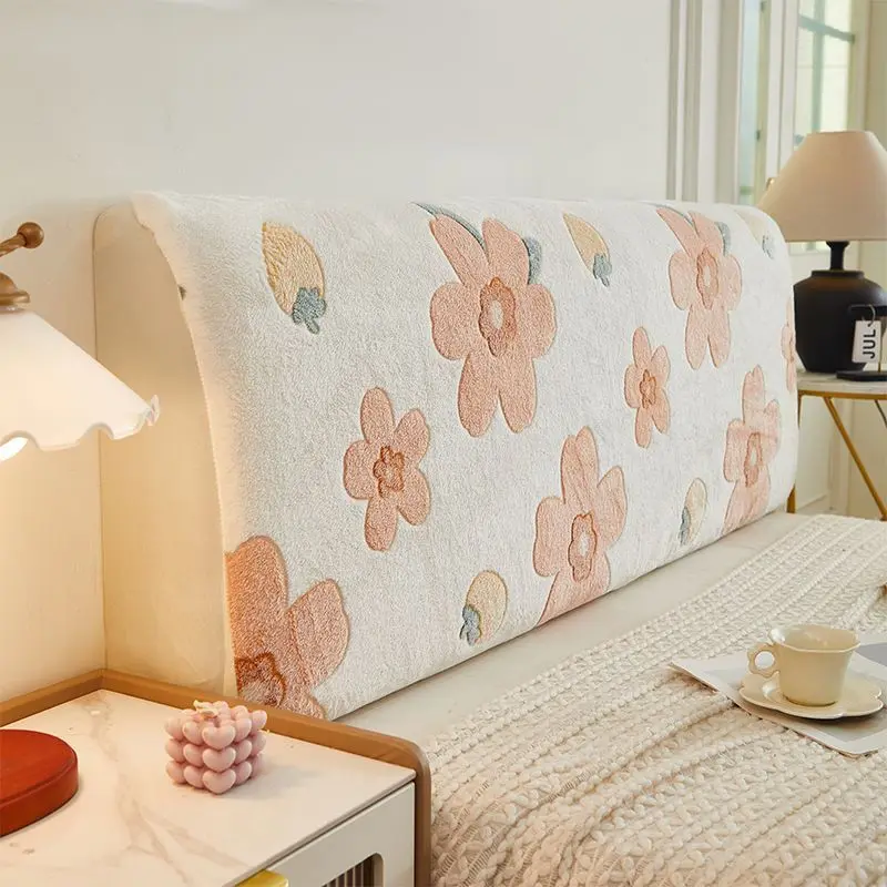 

2025 new high-end wood soft-packed bedside cover thickened four-season all-purpose all-inclusive backrest concealer