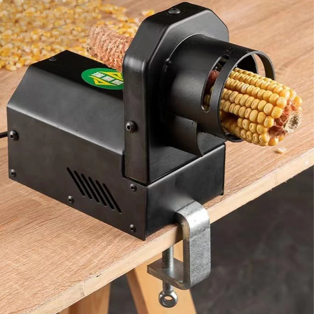 AC110-220V Fully Automatic Household Electric Corn Thresher, 120W Fixed Desktop Small Corn Thresher