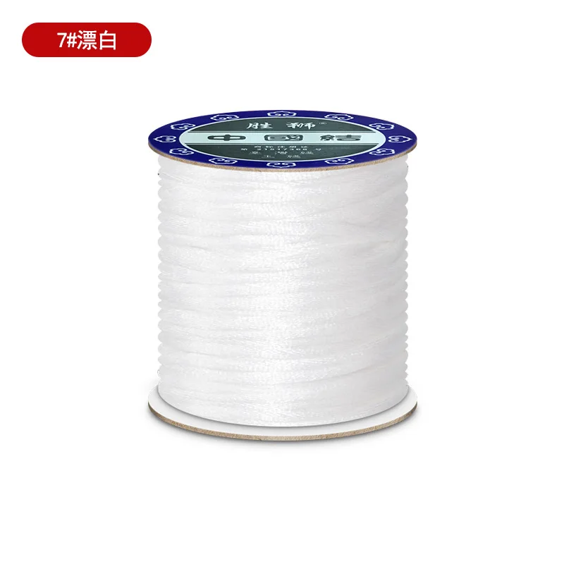 1.5mm/2mm/2.5mm Nylon Lanyard Cord Thread Chinese Knot Braided Macrame Silk Cord Bracelet String DIY Tassels Beading Thread