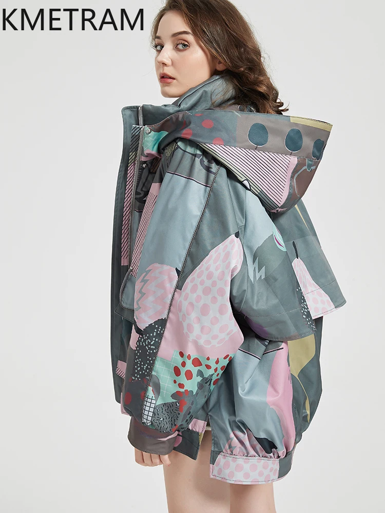 KMETRAM الأبيض أوزة أسفل معاطف منتفخة الكرتون المرأة سترة شتوية 2025 سترات قصيرة موضة ملابس خارجية سترات نسائية
