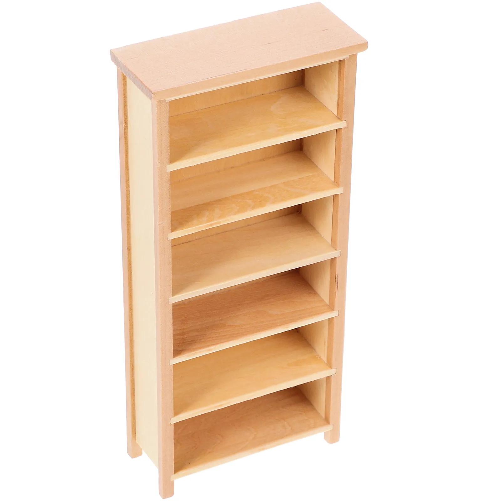 

2Pcs Mini Wooden Bookshelf Storage Rack Miniature Home Decor Tiny Bookcase Accessories Mini House Furniture Tiny Bookshelf