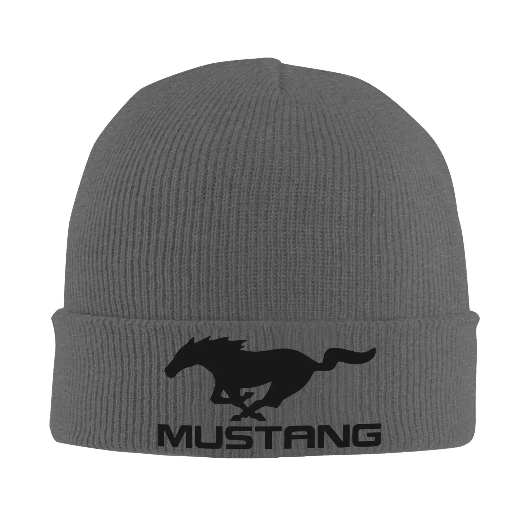 Fordd Car Mustangs Knitted Hat Beanies Autumn Winter Hat Warm Unisex  New  Caps for Men Women Gift