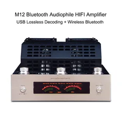 160W Hifi Tube Amplifier High Power Fever Power Amplifier Pre-stage Audio Speaker Bluetooth USB Amplifier Home Theater 220V110V
