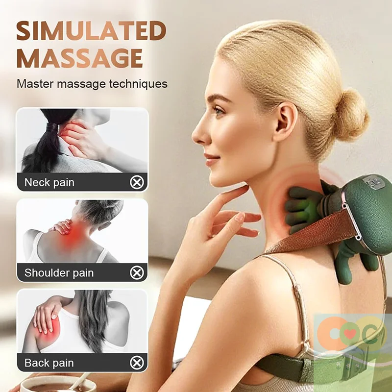 

Беспроводной массажер для моделирования настоящей руки-4D. Техника разминания для управления боли в шее и спине.