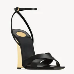 2025 Summer New Slope Heel Pointed High Heel Sandals Wedding Fashion Show Party Women's 34-44 Large Sandals