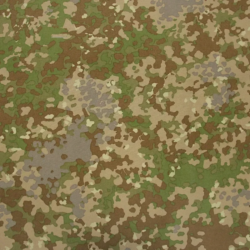 

1.5m Width 500D Nylon Pullable New All-Terrain German Spot Camouflage Waterproof PU Coating for DIY Hunting Fan Uniforms