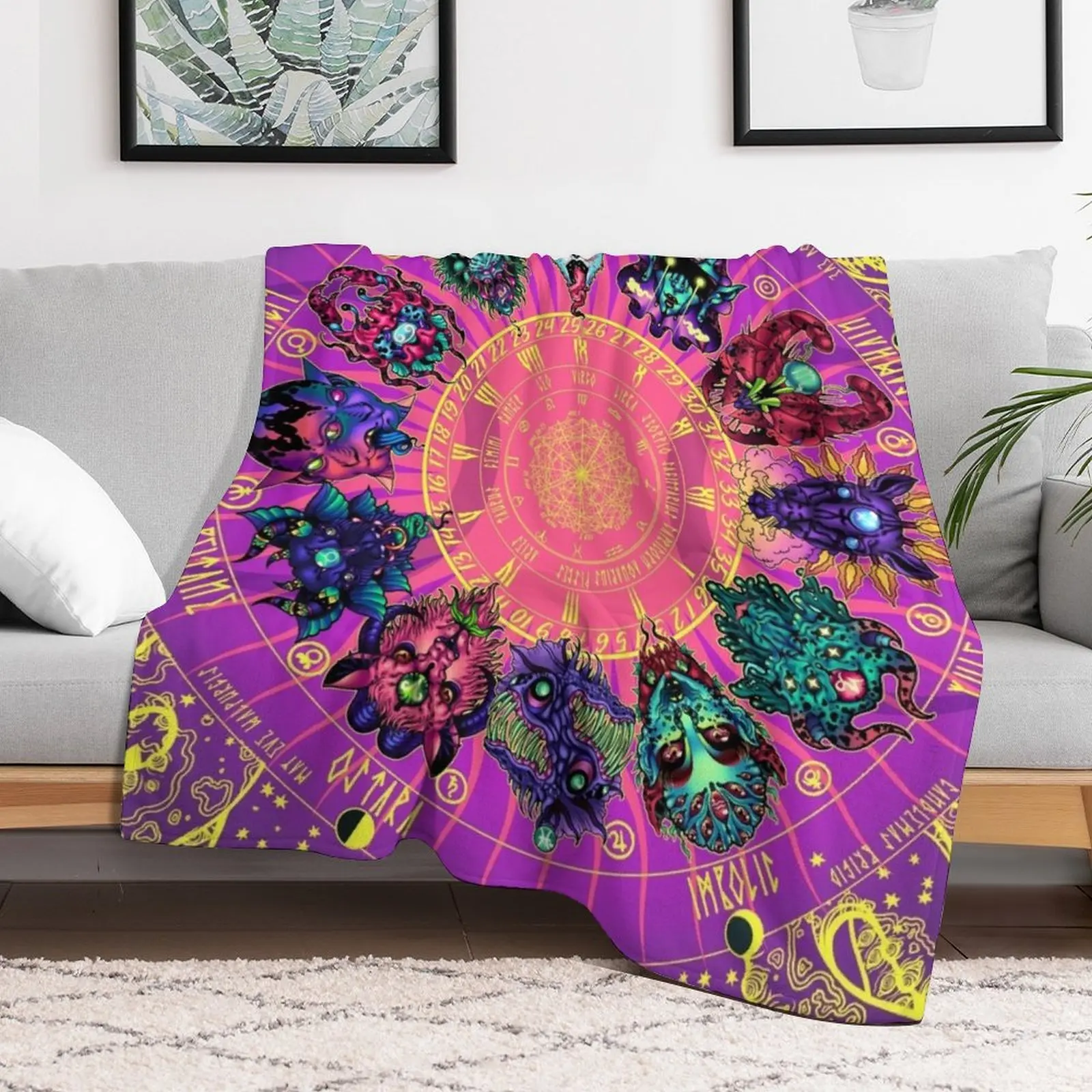 Micah Souza's Zodiac Throw Blanket Ultra Soft Flannel Fleece Blanket for All Seasons