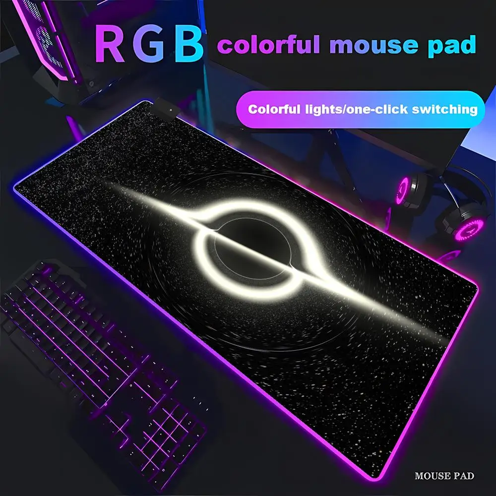 RGB Astronaut Printing Black Pattern Keyboard Mat Rubber Non-slip XAXC Pc Gaming Accessories Mouse Pad Office Carpet XL Mausepad